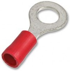 Insulated Red 25 Amp 6 mm Ring Crimp Terminal 